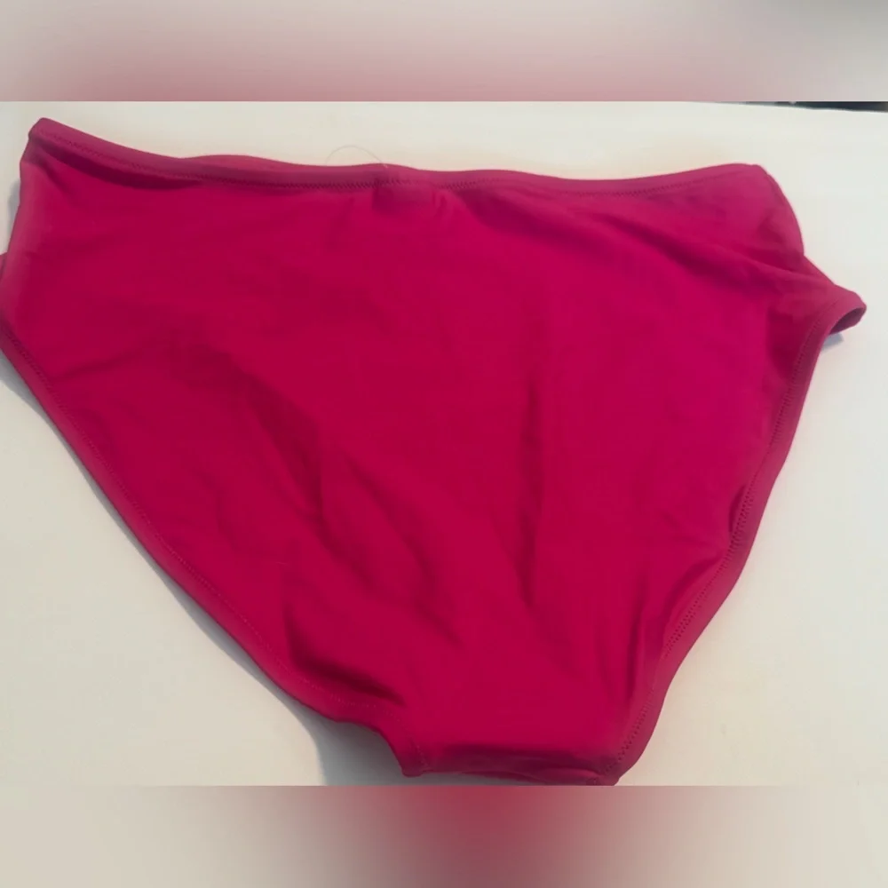 NWT J.CREW Bikini Bottom Radiant Fuchsia High Rise Full Coverage BM642, Size XL